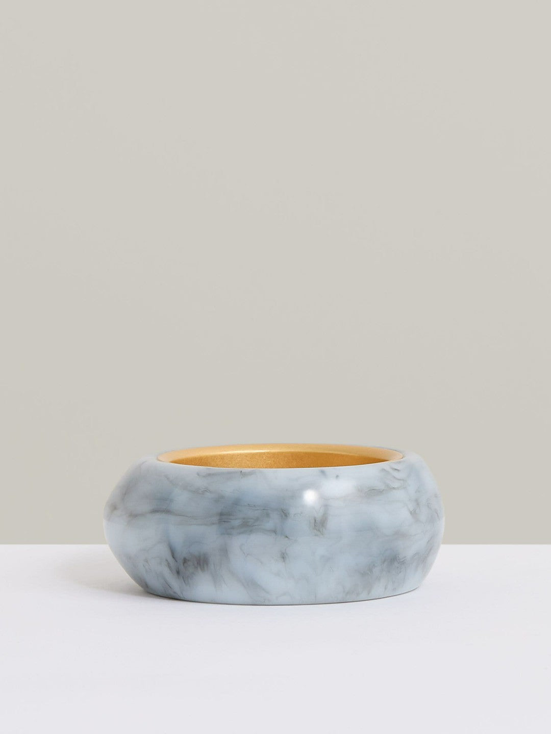 Reiss Affordable - Curve Marble Bangle in Gold Tone