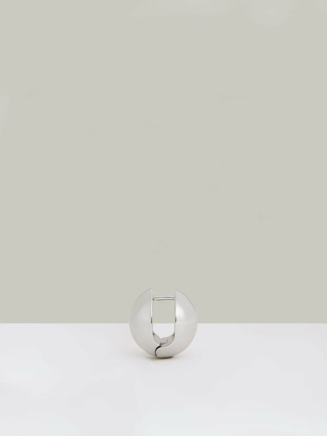 Reiss Featured - Polished Ball Huggie Earrings in Silver Tone
