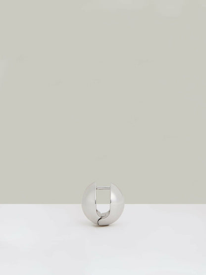 Reiss Featured - Polished Ball Huggie Earrings in Silver Tone