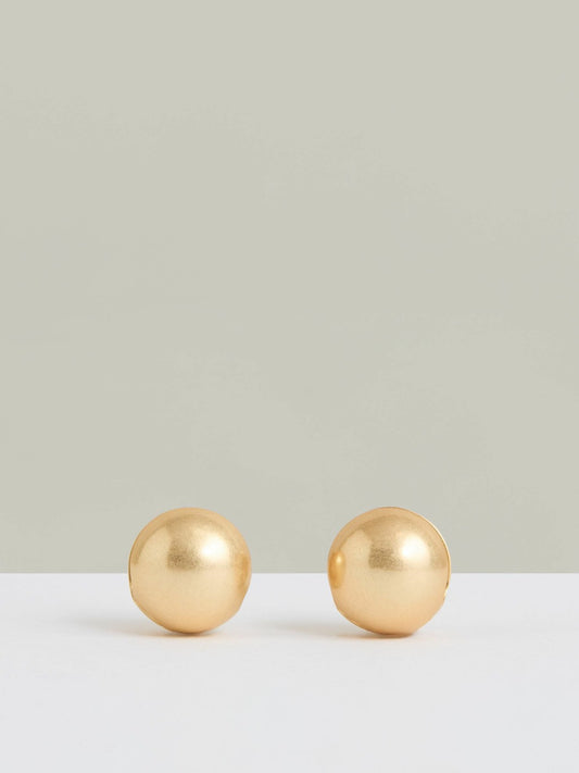 Reiss Value - Polished Ball Huggie Earrings in Gold