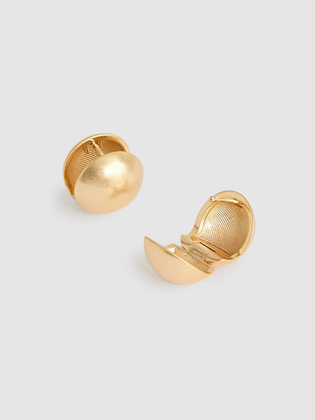 Reiss Value - Polished Ball Huggie Earrings in Gold