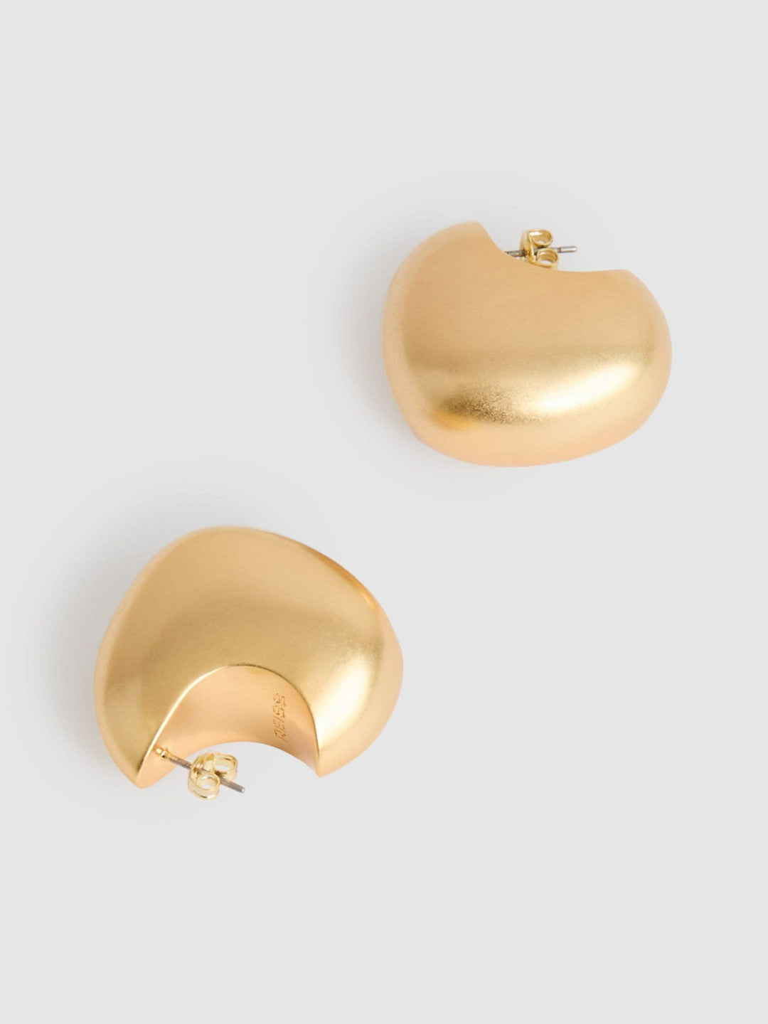 Reiss Best Seller - Curve Scoop Earrings in Gold Tone