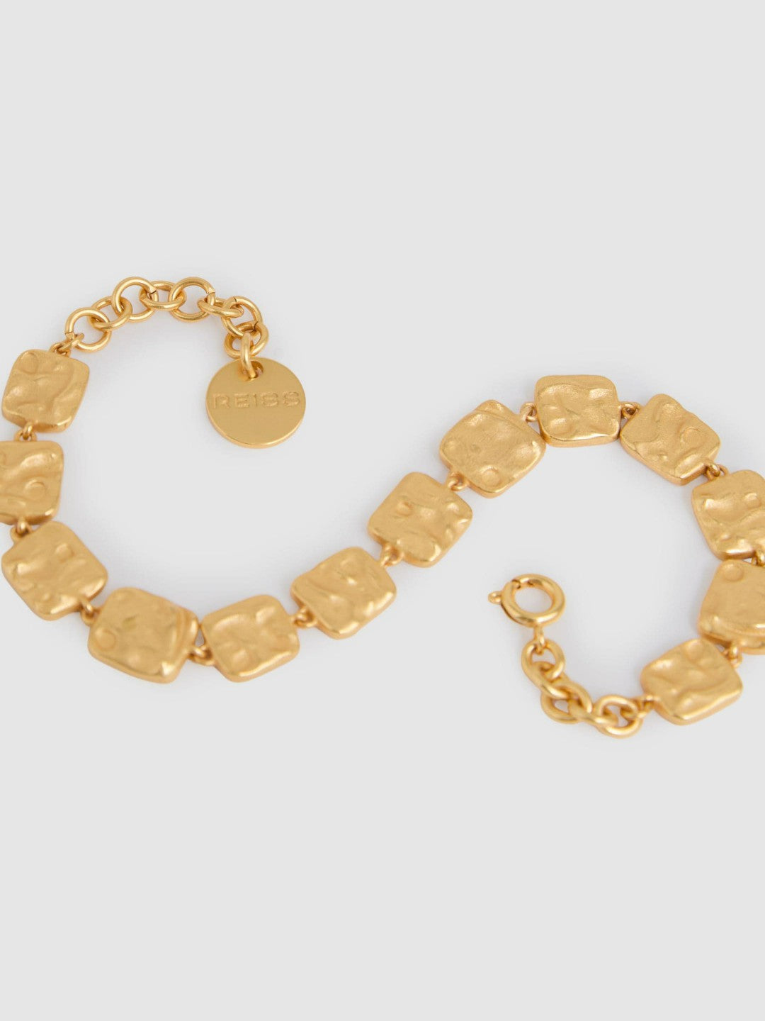 Reiss Best Seller - Molten Square Bracelet in Gold Tone
