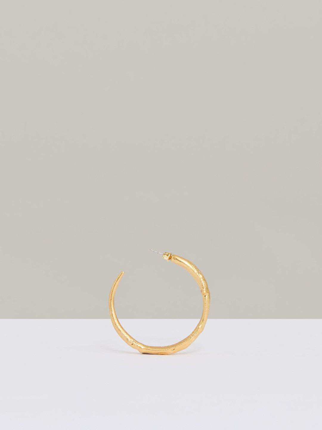Reiss Offer - Molten Hoop Earrings in Gold Tone
