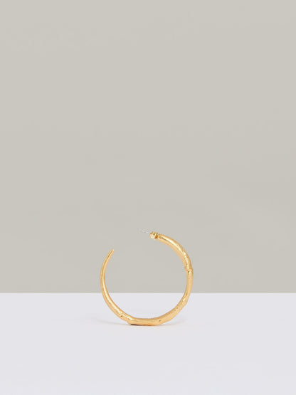 Reiss Offer - Molten Hoop Earrings in Gold Tone