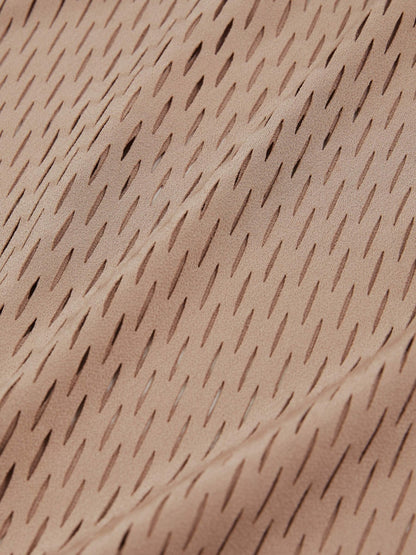 Reiss Deal - Atelier Laser-Cut Vest Top in Taupe