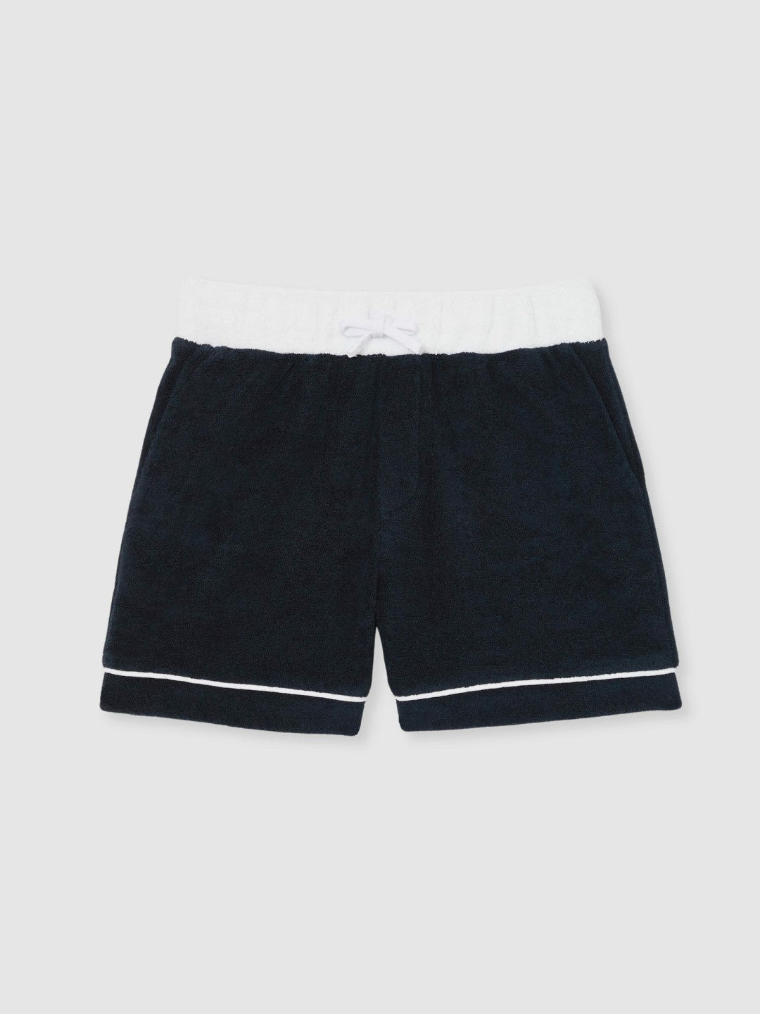 Reiss Best Seller - 3-9 yrs Velour Colour-Block Shorts in Blue Multi