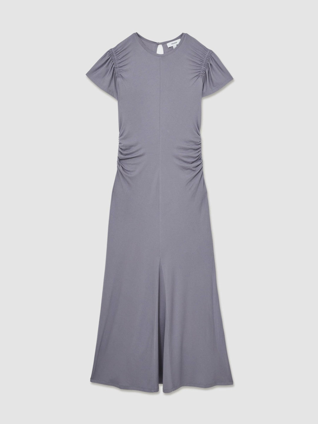 Reiss Affordable - Modal Blend Ruched Jersey Dress in Grey