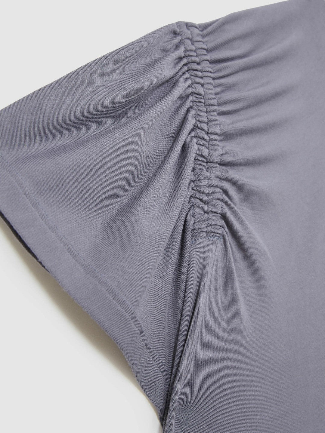 Reiss Affordable - Modal Blend Ruched Jersey Dress in Grey