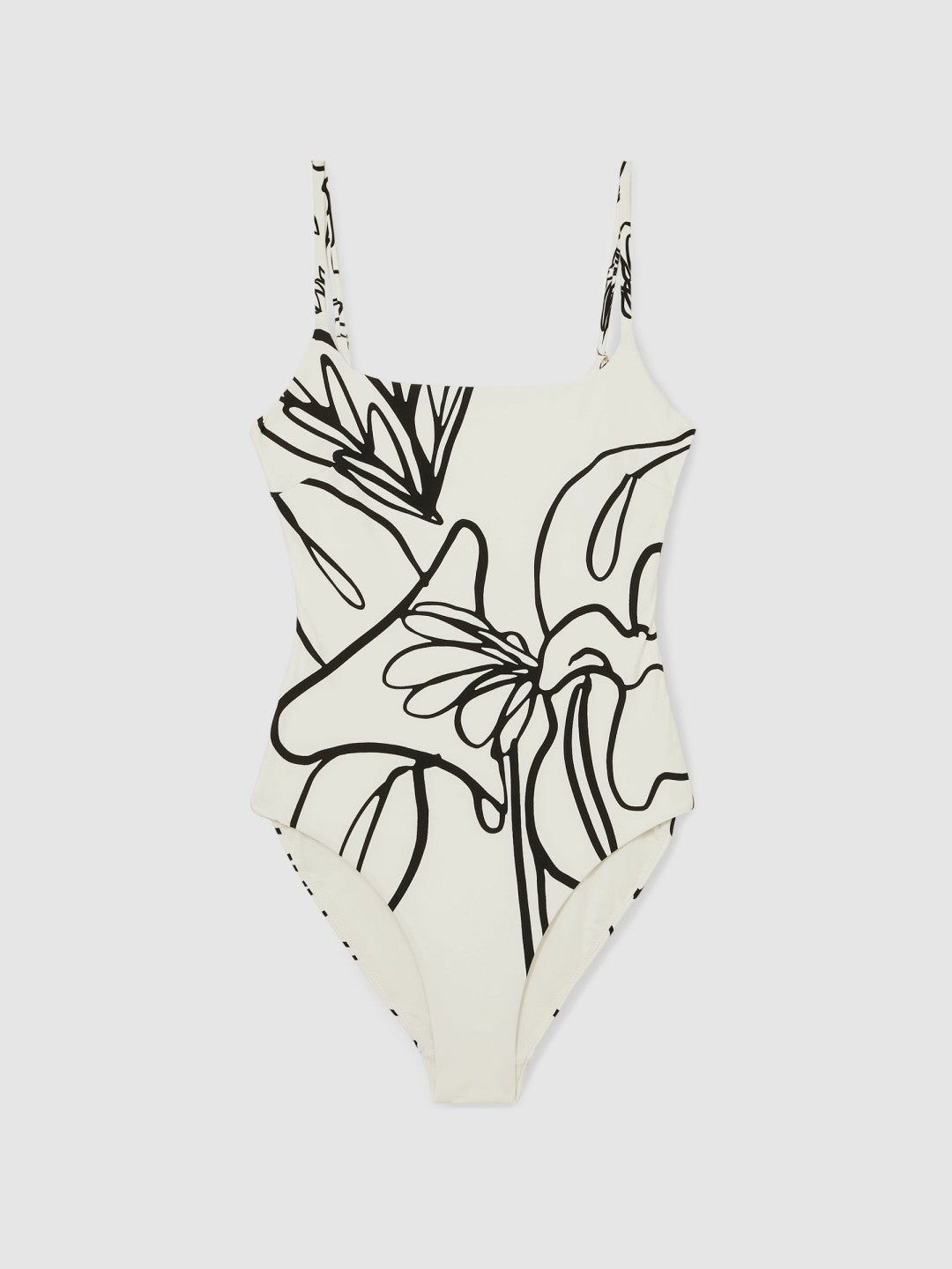 Reiss Affordable - | NYBG Floral Graffiti Swimsuit in Ivory