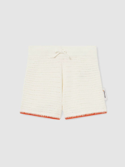 Reiss Best Seller - 13-14 yrs McLaren F1 Team Crochet Shorts in Off White/Orange
