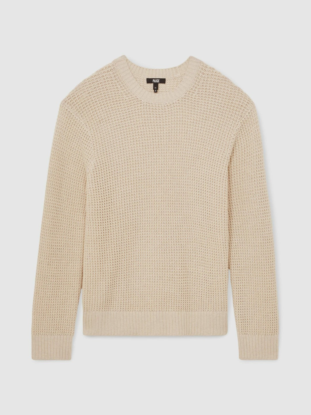Reiss Popular Choice - Paige Cotton Waffle-Knit Sweater in Natural
