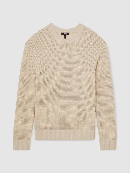 Reiss Popular Choice - Paige Cotton Waffle-Knit Sweater in Natural