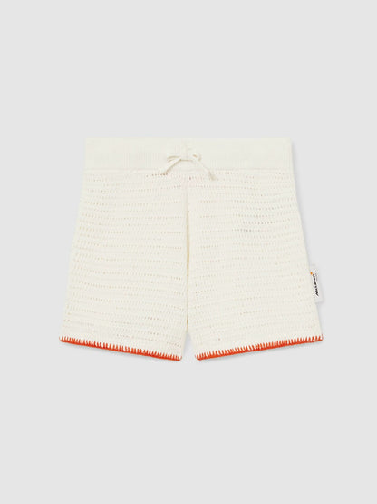 Reiss Offer - 3-9 yrs McLaren F1 Team Crochet Shorts in Off White/Orange