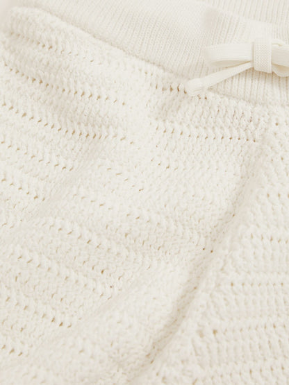 Reiss Sale - 9-13 yrs McLaren F1 Team Crochet Shorts in Off White/Orange