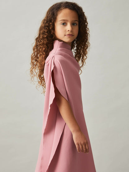 Reiss Sale - 4-9 yrs One-Shoulder Draped Dress in Pink