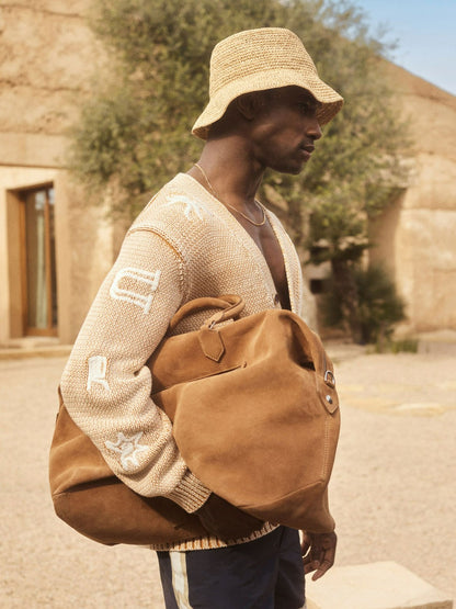 Reiss Savings - | Ché Motif-Embroidered Cardigan in Camel