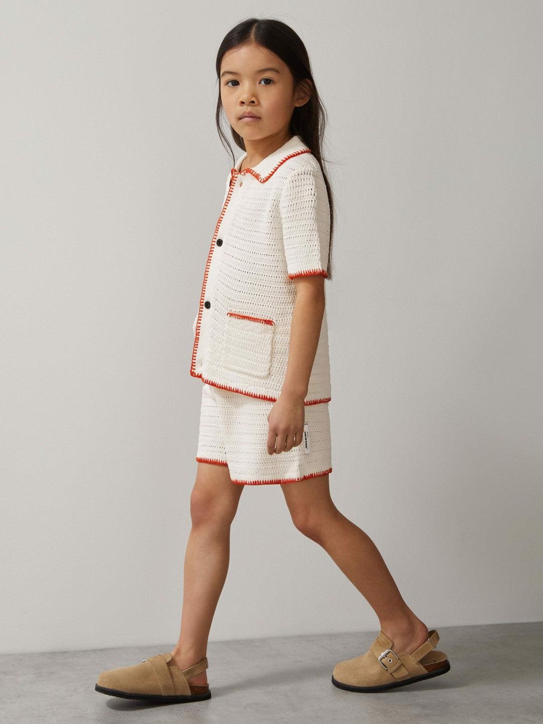 Reiss Deal - 9-13 yrs McLaren F1 Team Crochet Shirt in Off White/Orange