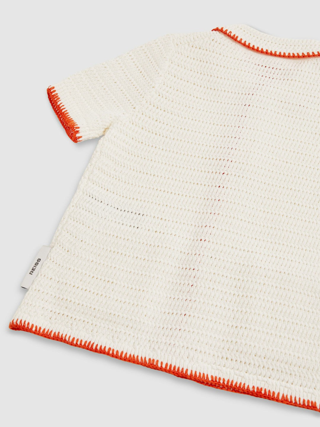 Reiss Deal - 9-13 yrs McLaren F1 Team Crochet Shirt in Off White/Orange