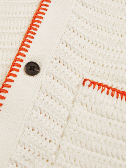 Reiss Deal - 9-13 yrs McLaren F1 Team Crochet Shirt in Off White/Orange