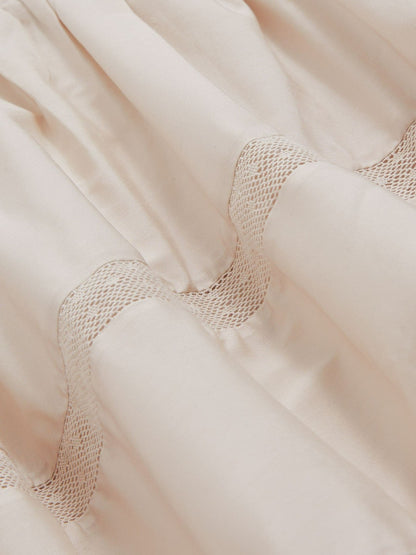 Reiss Deal - Shirred Ruffle Hem Mini Dress in Neutral