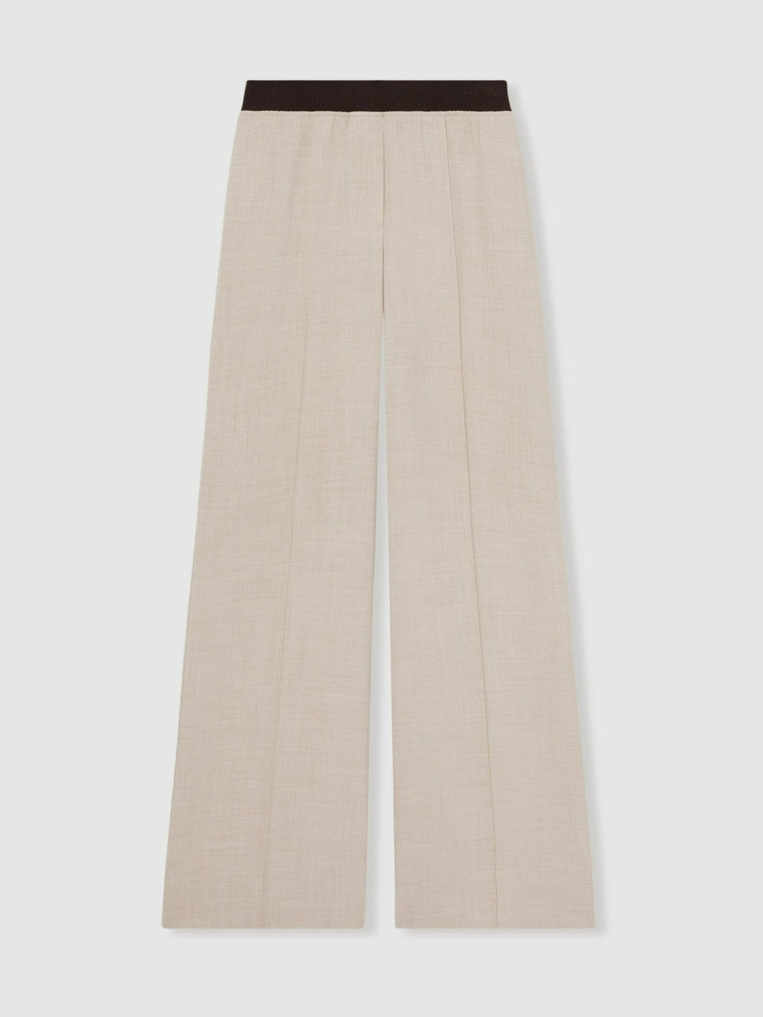 Reiss Affordable - Petite Wide-Leg Elasticated-Waist Trousers in Neutral