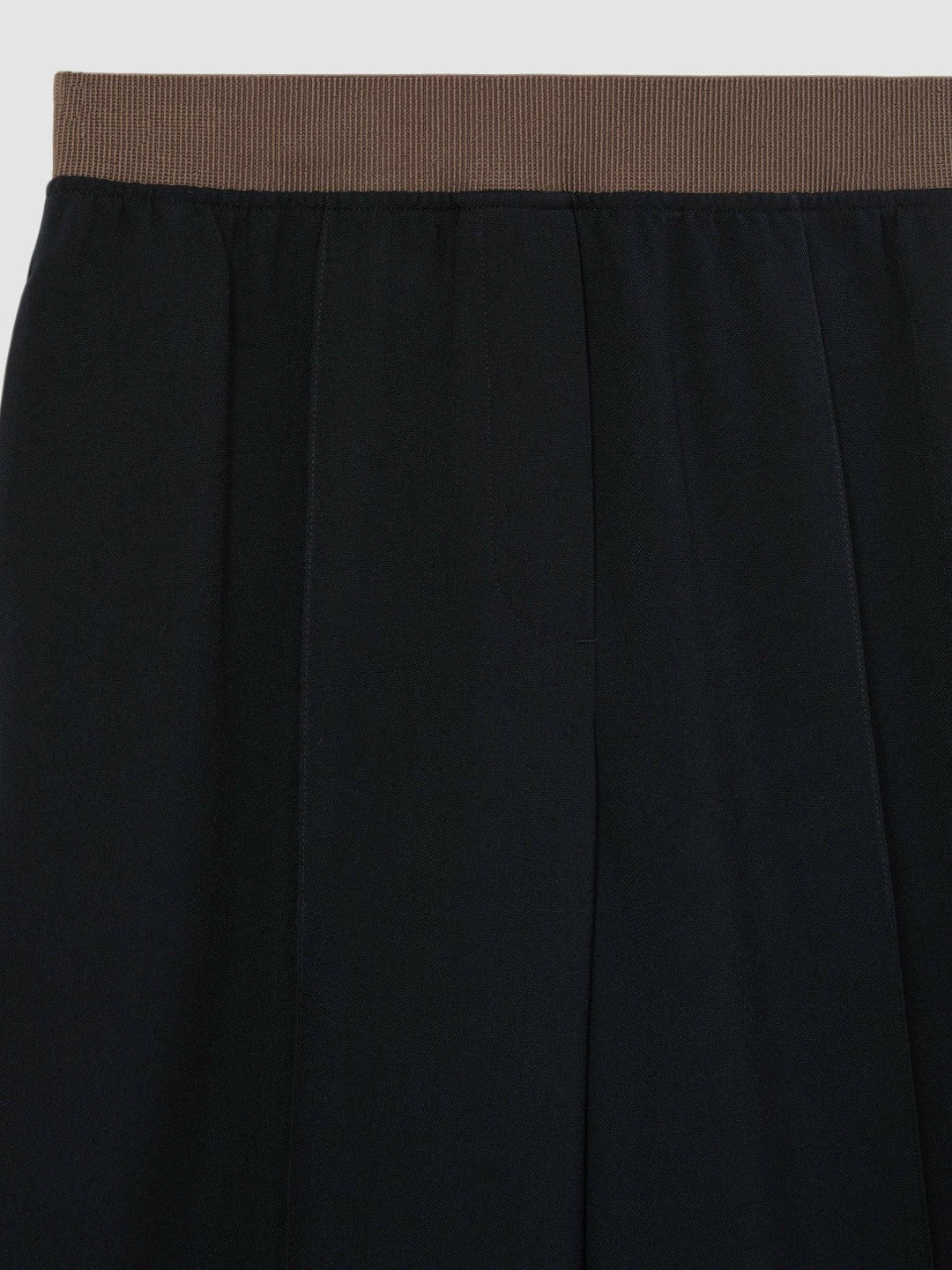 Reiss Wide-Leg Elasticated-Waist Trousers in Navy