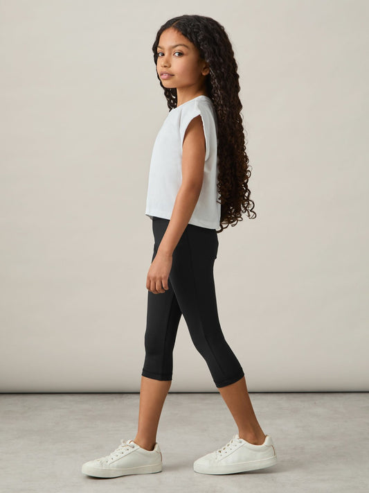 Reiss Popular Choice - 4-9 yrs Three-Quarter Length Leggings in Black