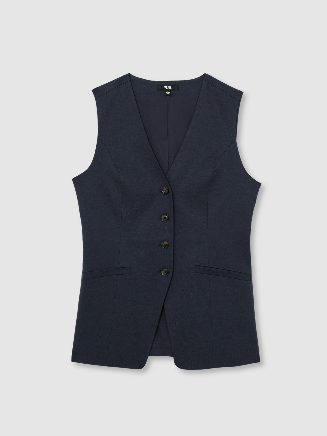 Reiss Featured - Paige Button-Through Vest in Dark Ink Blue