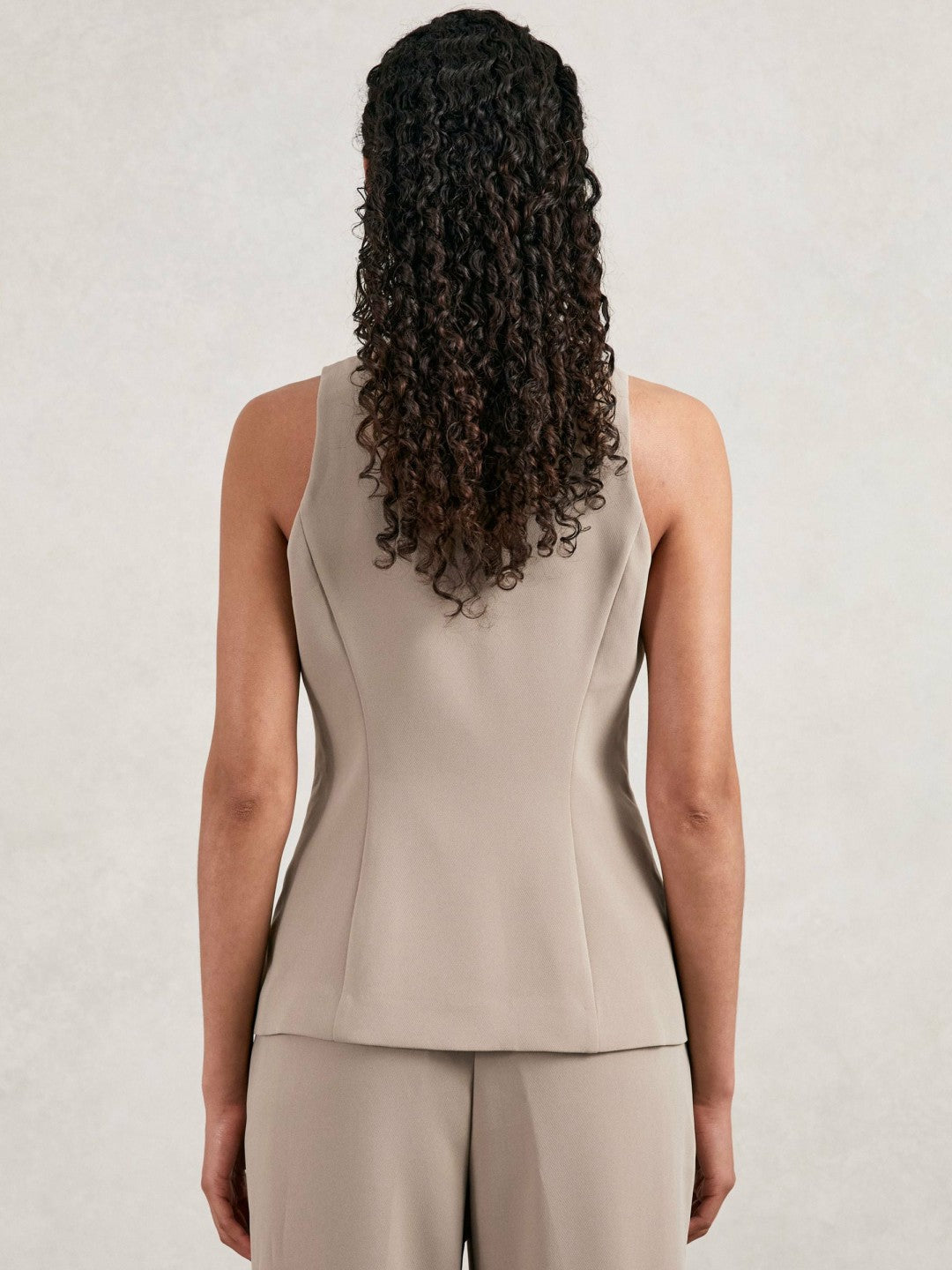 Reiss Affordable - Luxe Suiting Vest in Beige