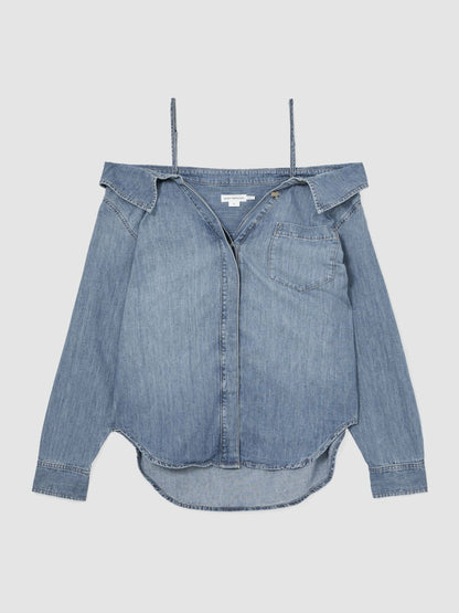 Reiss 100% Cotton Shirt in Indigo Blue