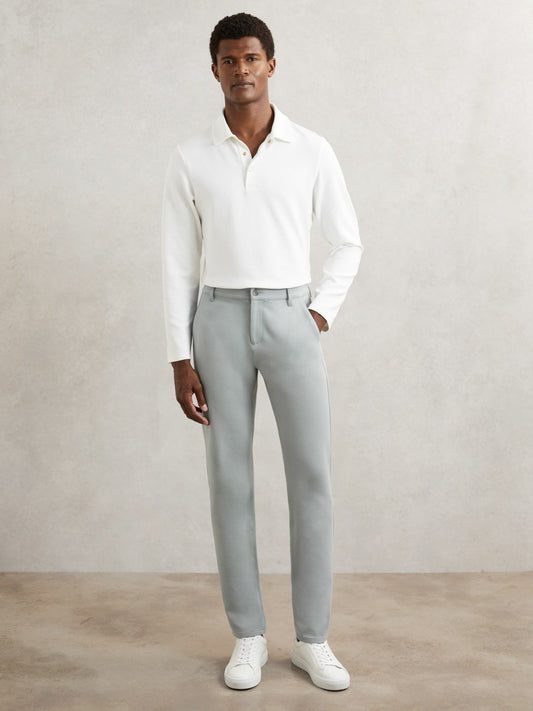 Reiss Value - Paige Slim-Fit Stretch Trousers in Moon Shadow Blue