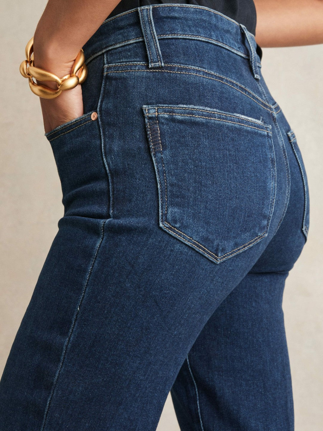 Reiss Offer - Paige High Rise Flared Jeans in Marciella Blue