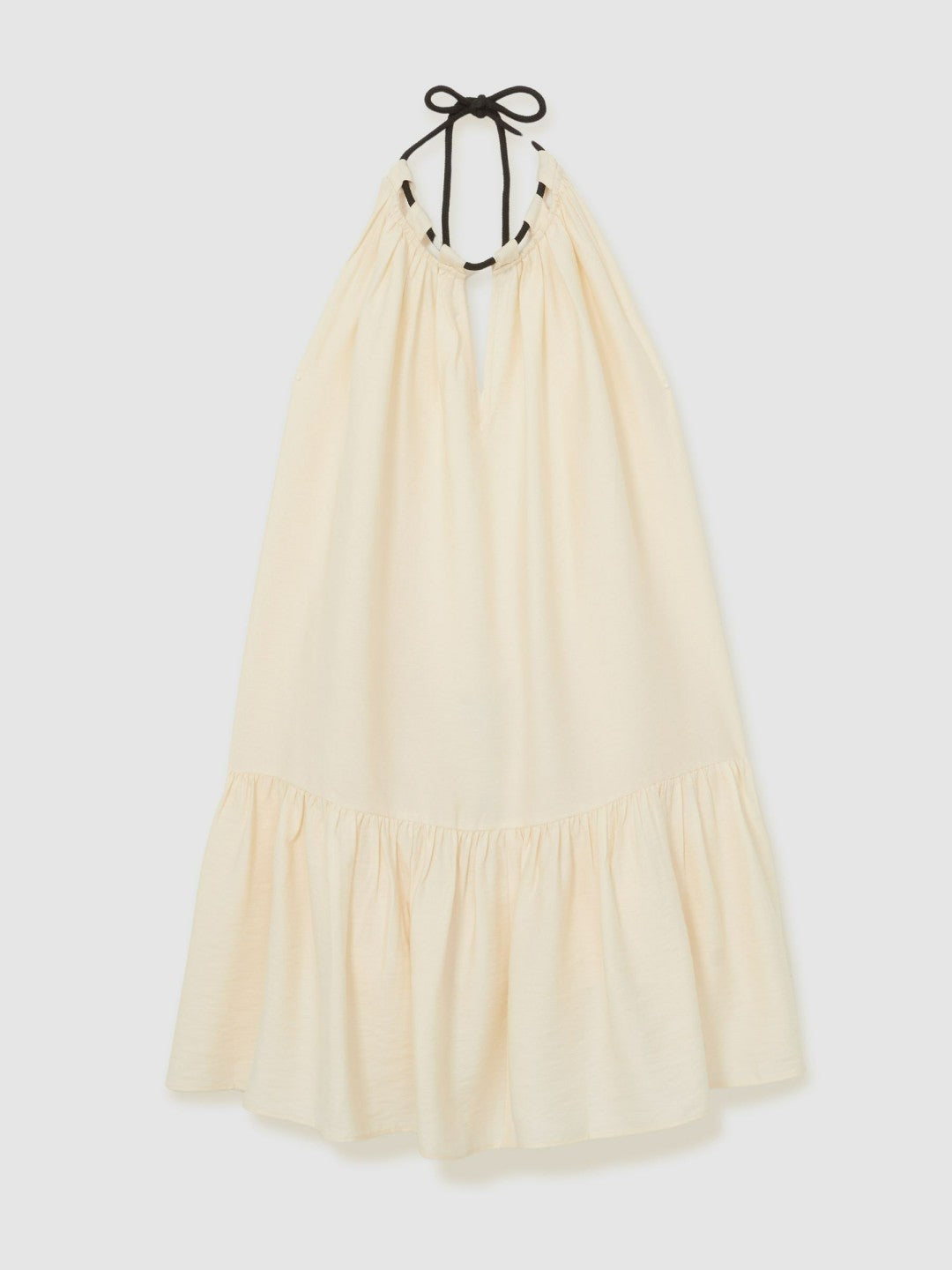 Reiss Value - Halterneck Beach Cover-Up Swing Dress in Cream