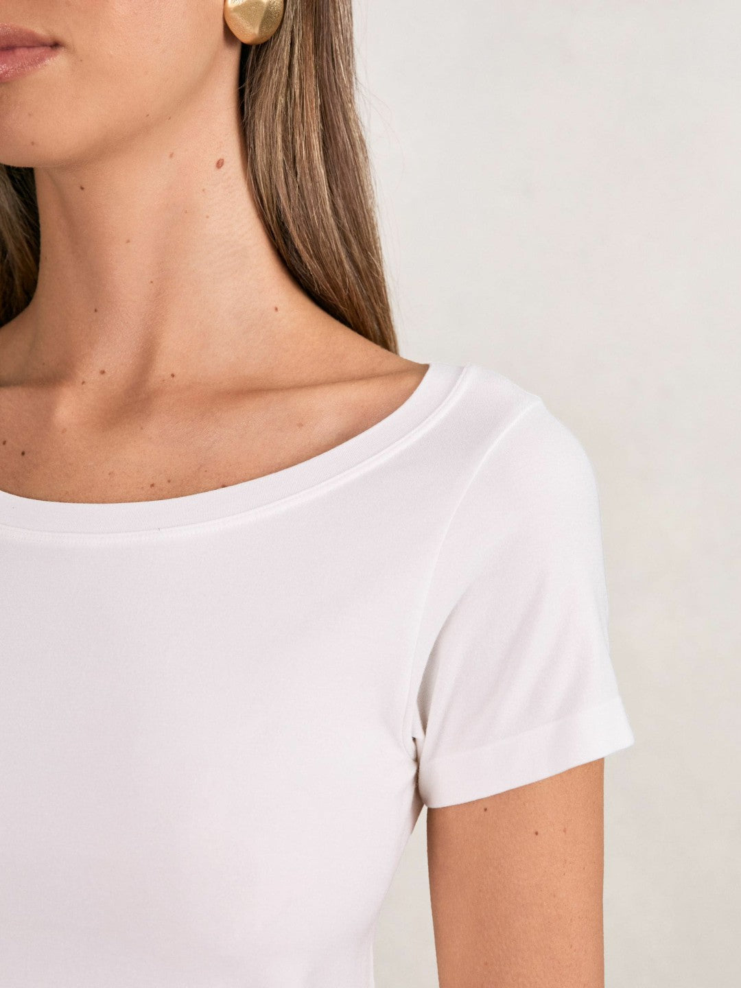 Reiss Deal - Short Sleeve T-Shirt in Cream
