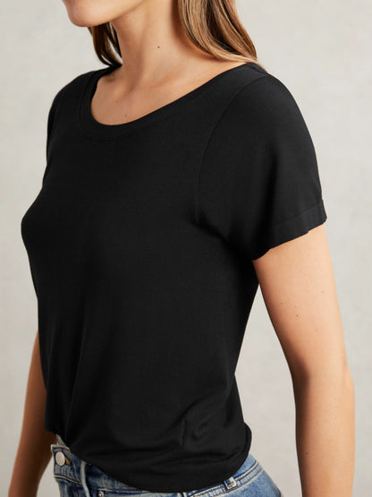 Reiss Popular Choice - Short Sleeve T-Shirt in Black