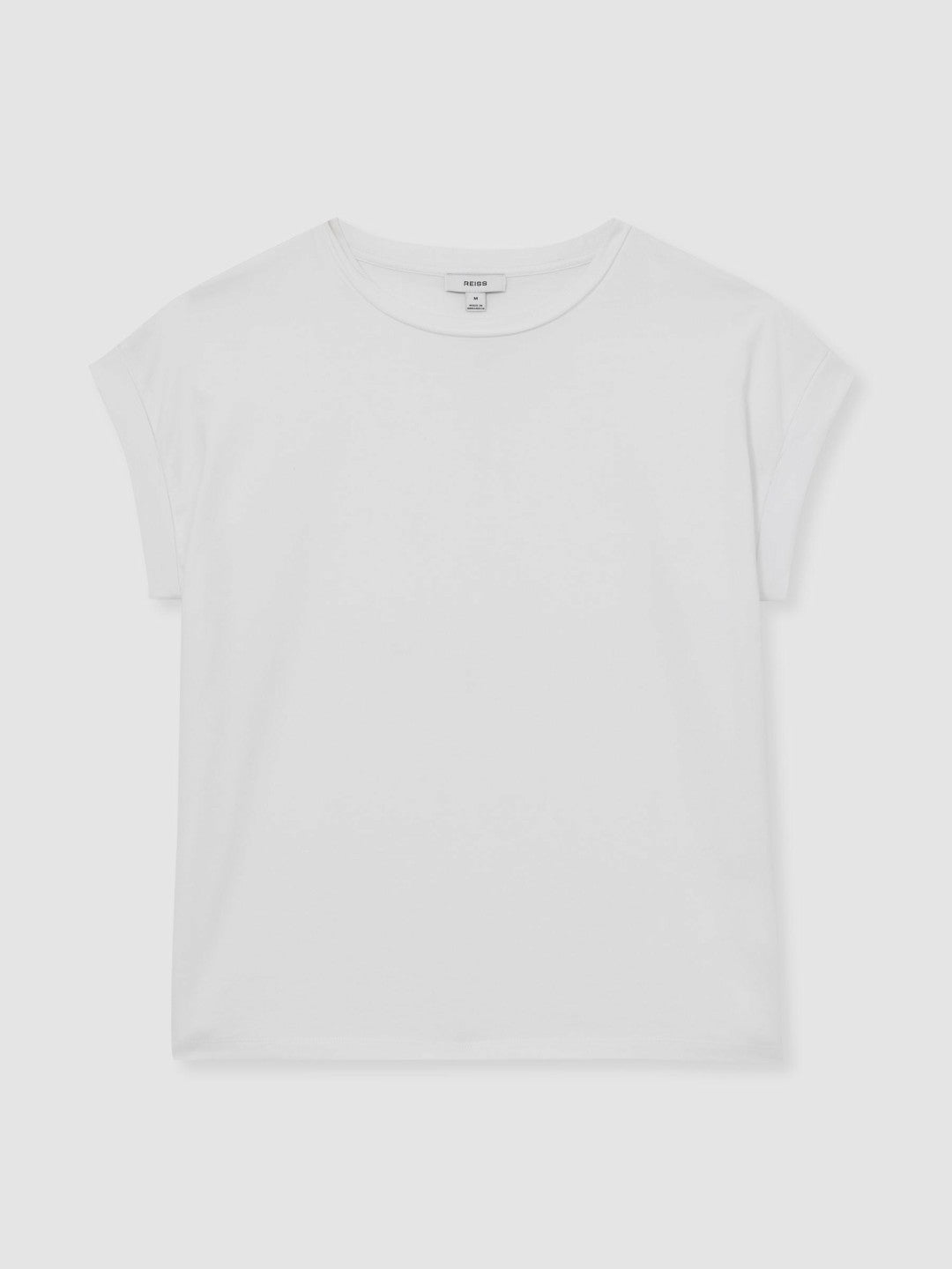 Reiss Best Seller - Brushed-Cotton Crew-Neck T-Shirt in White