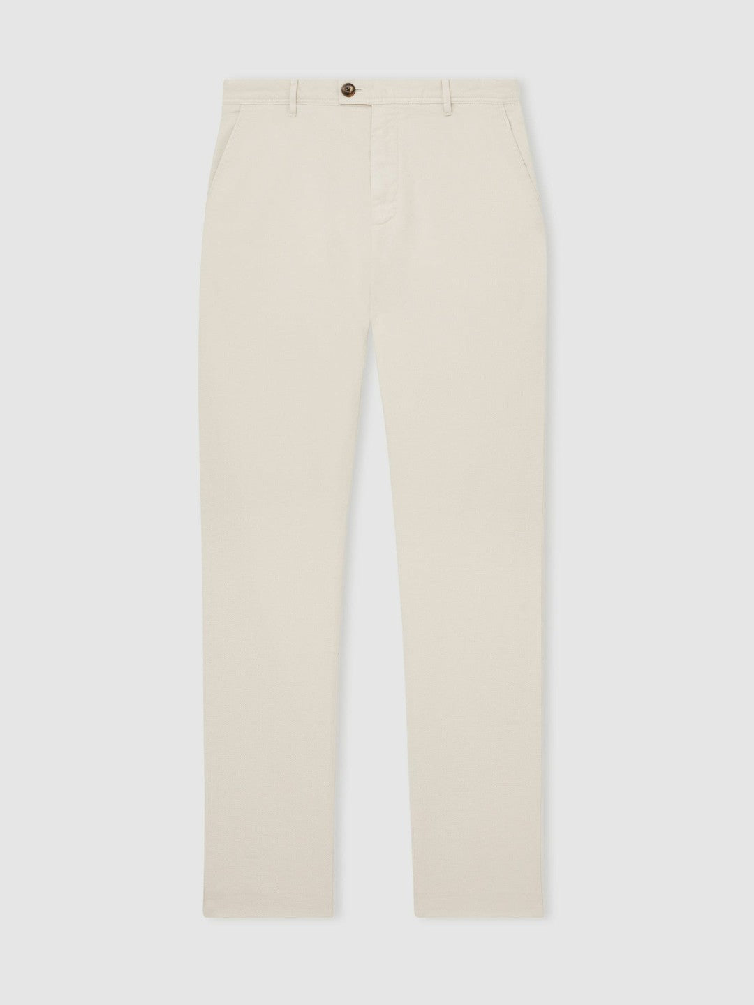 Reiss Savings - Cotton-Piqué Slim-Fit Chinos in Off White