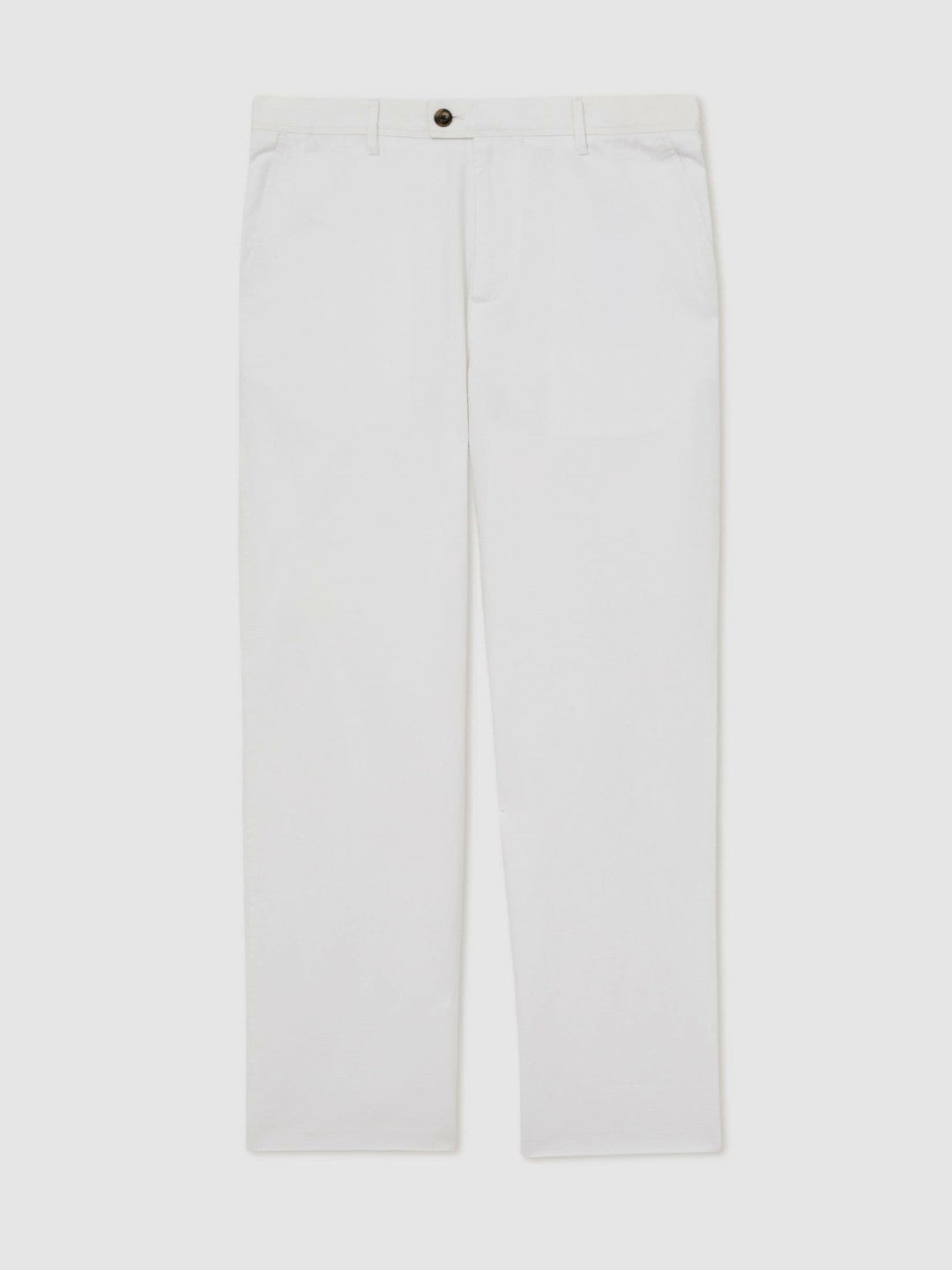 Reiss Best Seller - Cotton-Linen Relaxed-Fit Trousers in White