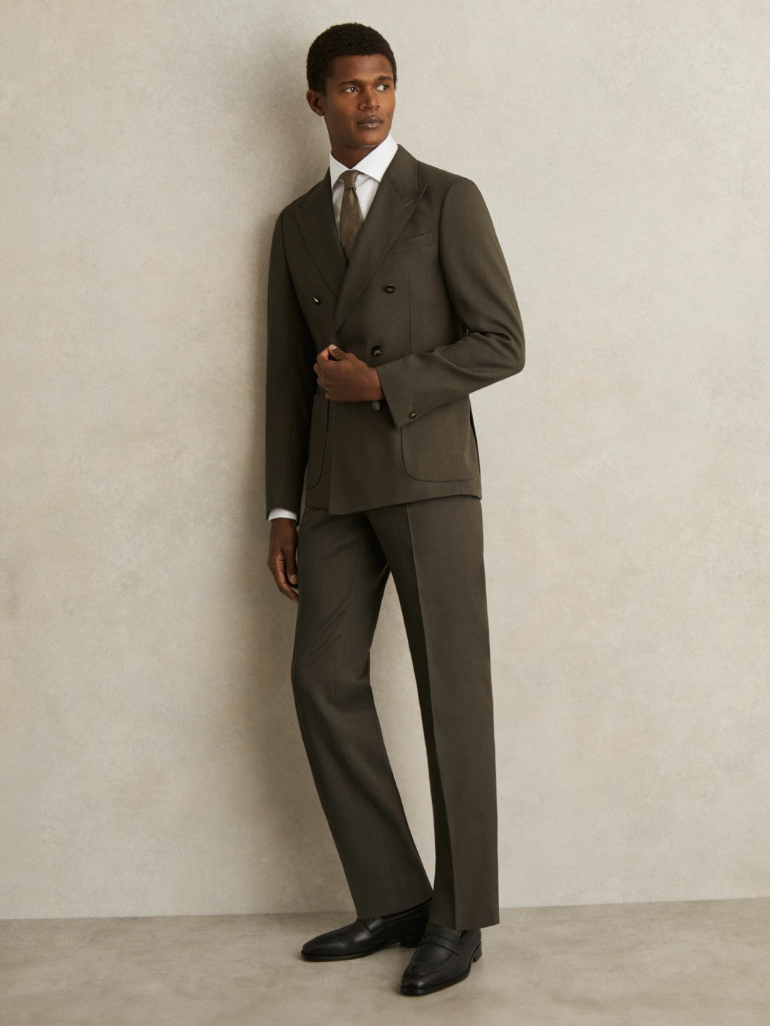 Reiss Sale - Slim-Fit Suit Trousers in Dark Green