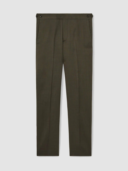 Reiss Sale - Slim-Fit Suit Trousers in Dark Green
