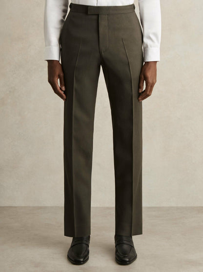 Reiss Sale - Slim-Fit Suit Trousers in Dark Green