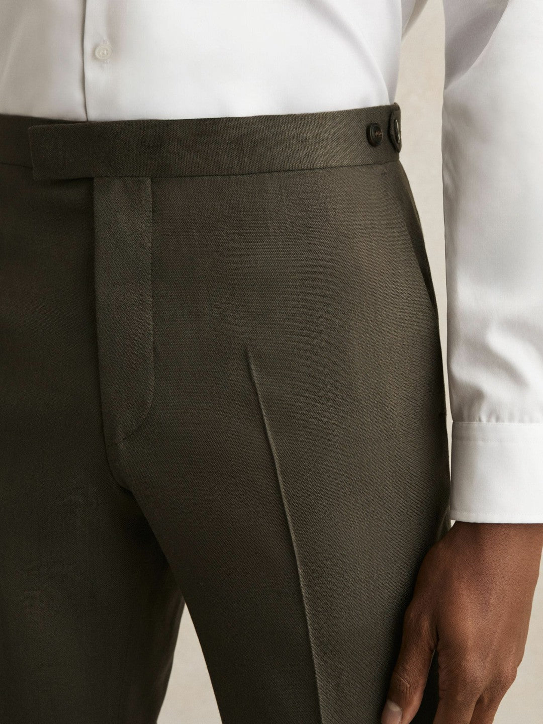 Reiss Sale - Slim-Fit Suit Trousers in Dark Green