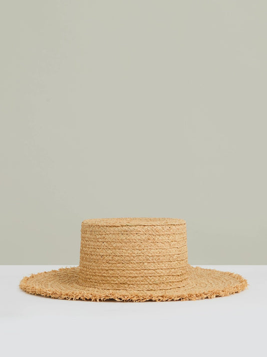 Reiss Value - Straw Boater Hat in Natural