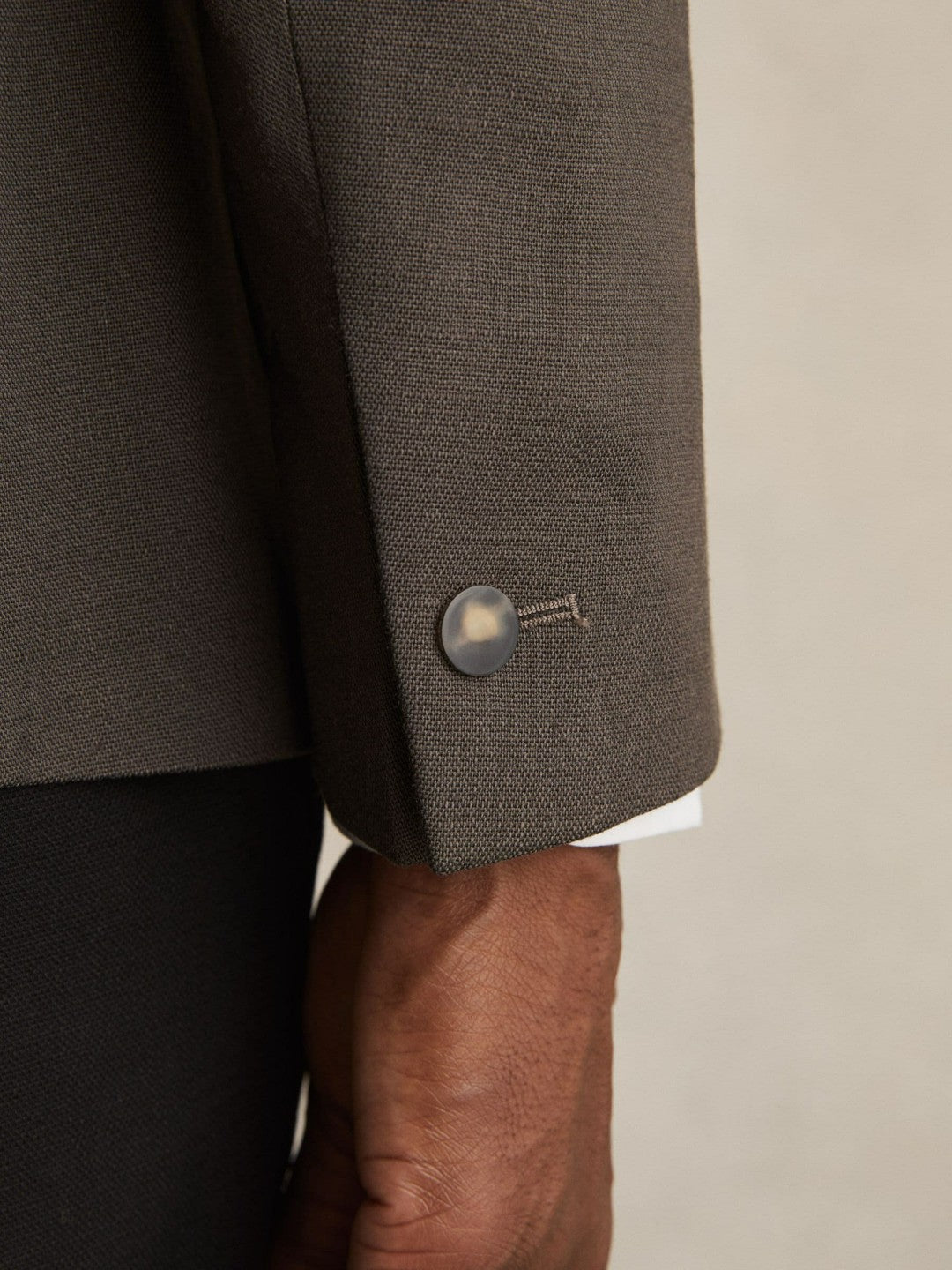 Reiss Offer - Slim Fit Double Breasted Suit Blazer in Dark Green