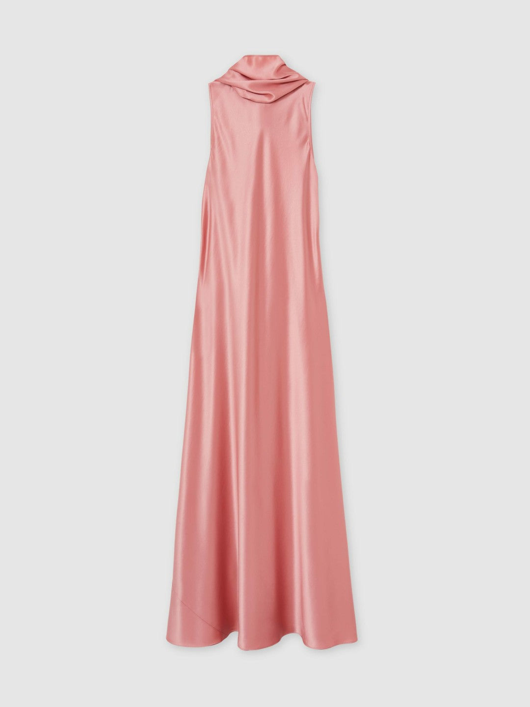 Reiss Satin Cape Maxi Dress in Pink