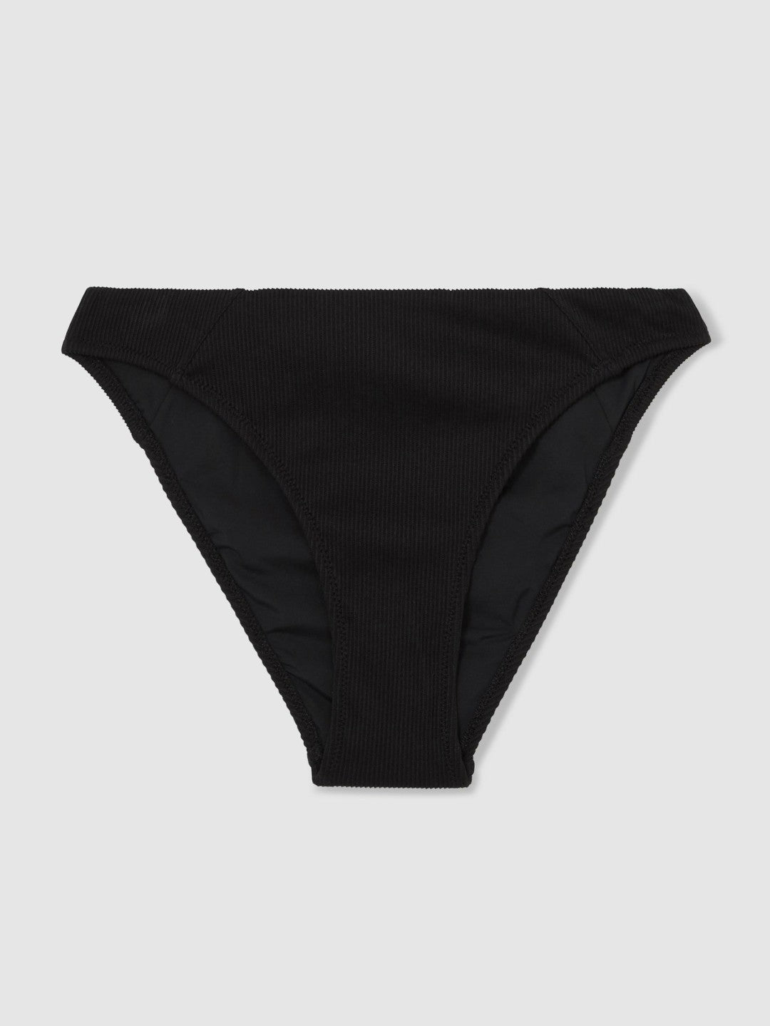 Reiss Sale - Ribbed Bikini Bottoms in Black