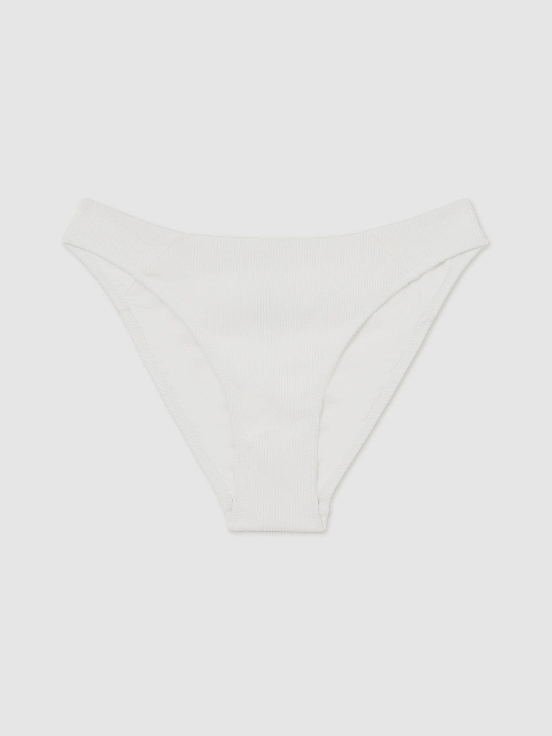 Reiss Value - Ribbed Bikini Bottoms in White
