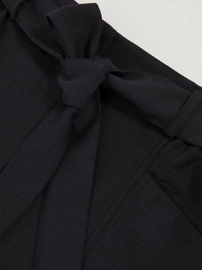 Reiss Sale - Belted Button Tab Shorts in Navy