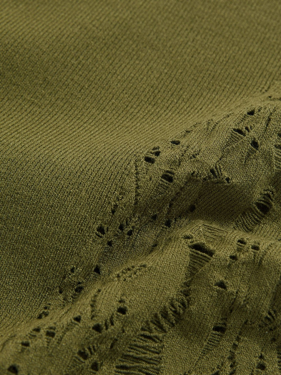 Reiss Deal - Lace-Knit Detail One-Shoulder Bodysuit in Green